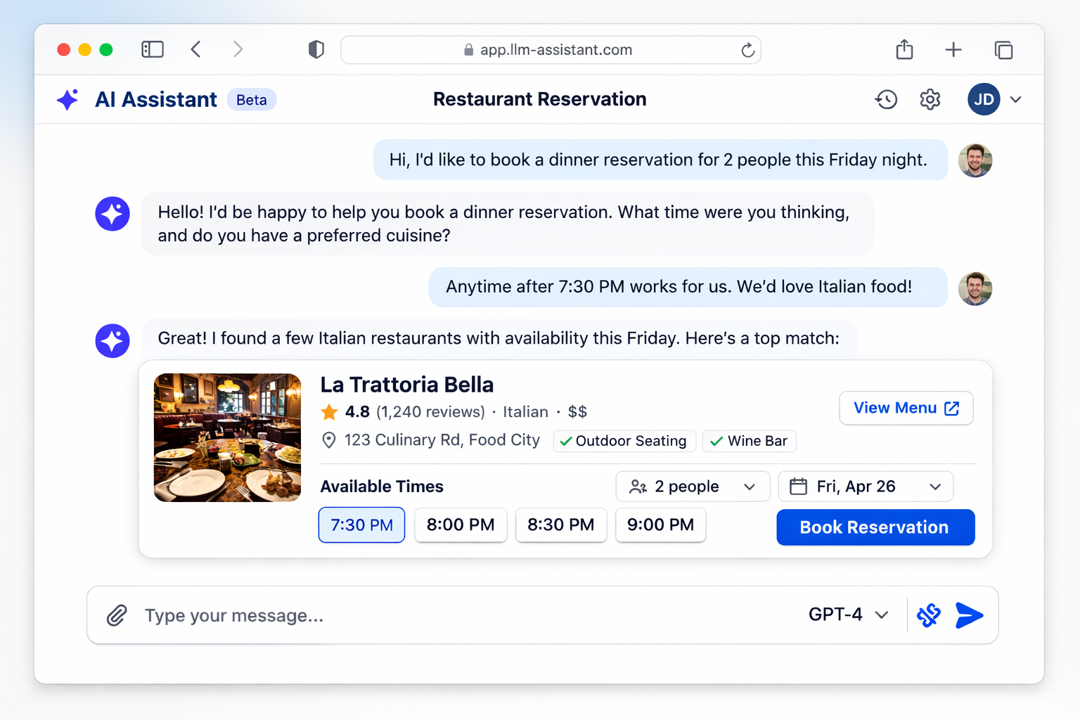 AI shows interactive cards with WebMCP