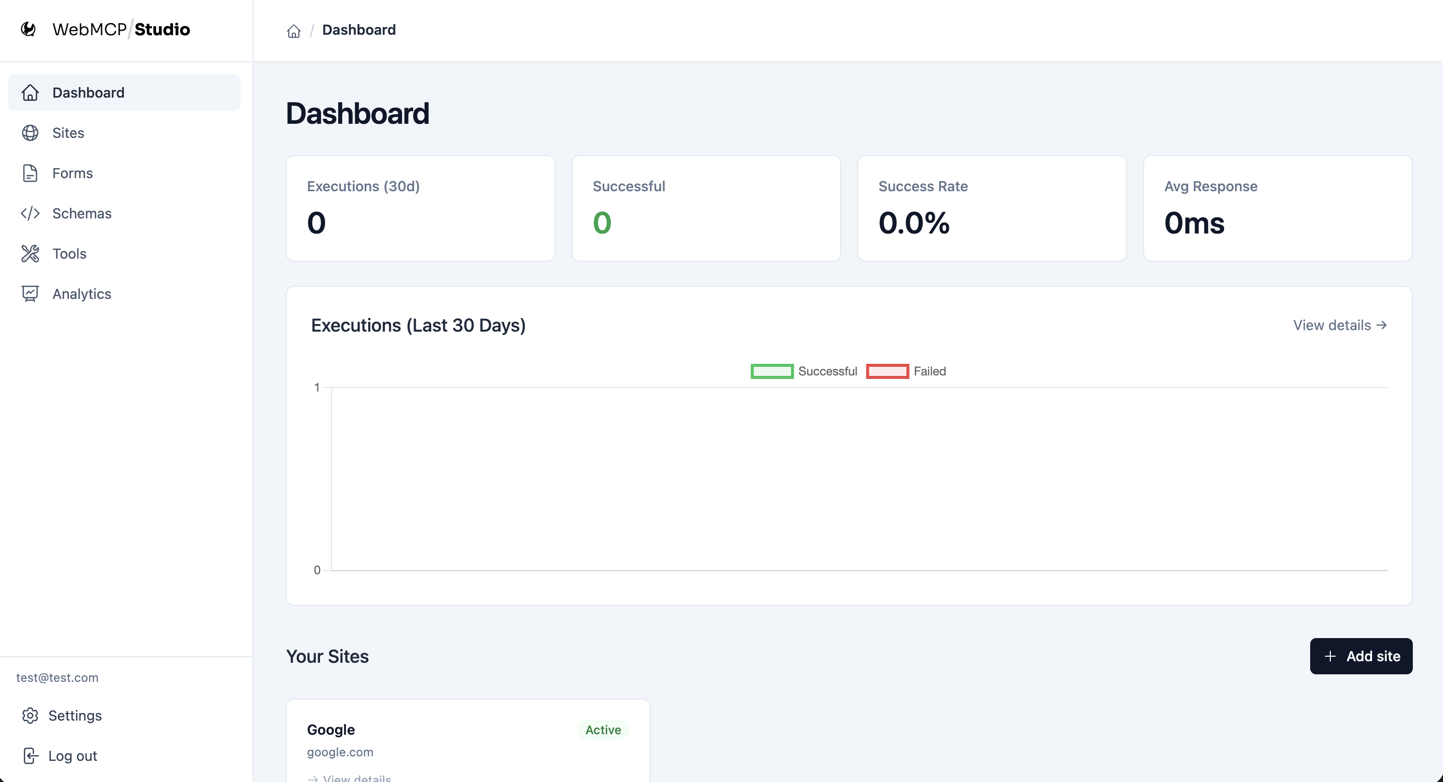 WebMCP/Studio Dashboard