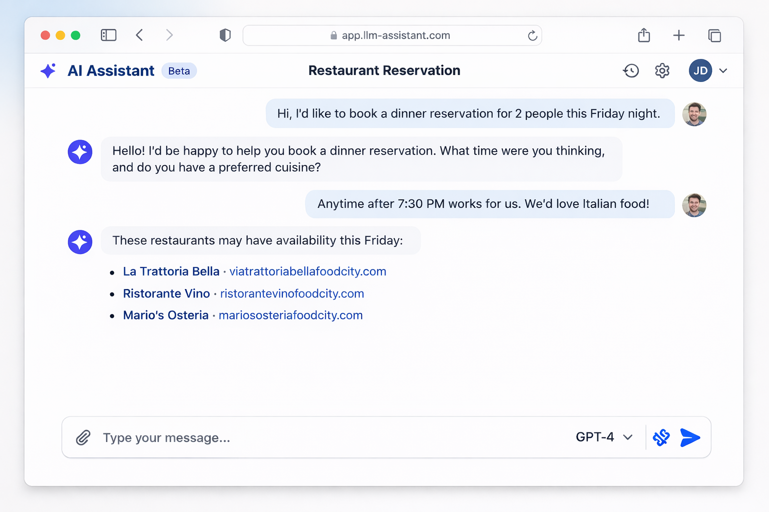 AI shows only links without WebMCP